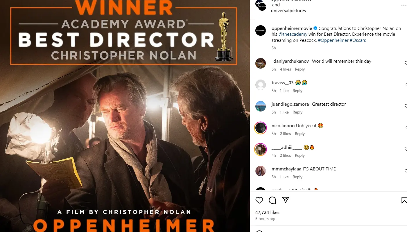 Christopher Nolan Oppenheimer